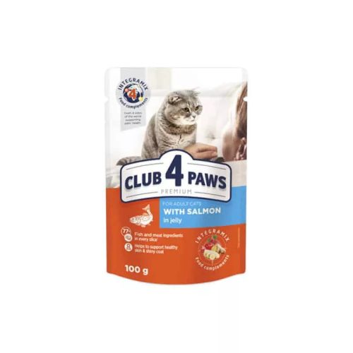 CLUB 4 PAWS - lazac zselében szaftos állateledel felnőtt macskáknak 100g