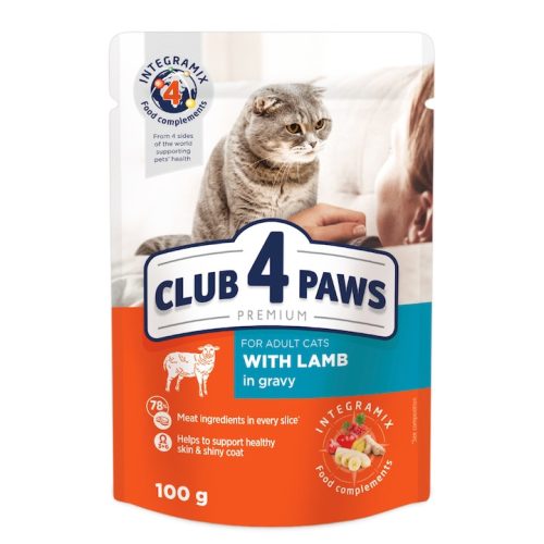 CLUB 4 PAWS - bárány szószos állateledel felnőtt macskáknak 100g