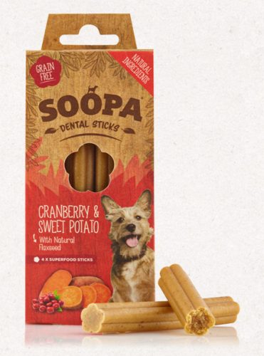 SOOPA Dental Sticks - vörös áfonyával és édesburgonyával 100 g