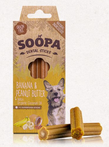 SOOPA Dental Sticks - banánnal és mogyoróvajjal 100 g