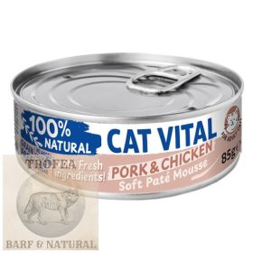   Cat Vital konzerv mousse sertéssel és csirkével felnőtt macskáknak 85g