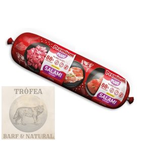   Premium Plus kutya, macska szalámi 88% hús csirke, marha 800g