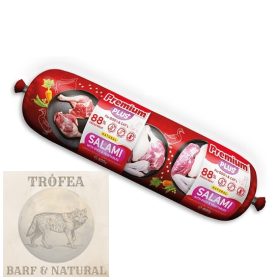   Premium Plus kutya, macska szalámi 88% hús csirke, kacsahús+zöldségek 800g