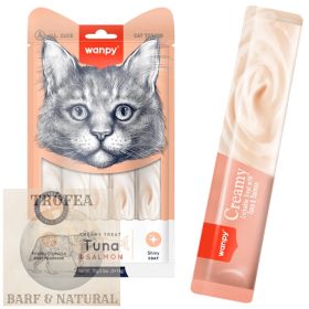 Wanpy krémes jutalomfalat 5x14g, tonhal és lazac