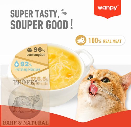 WANPY Húsleves Lazac És Tonhal Macskának