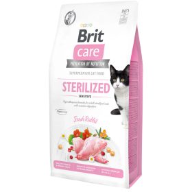   Brit Care Cat STERILISED - SENSITIVE NYÚL Hipoallergén, Gabonamentes 7kg