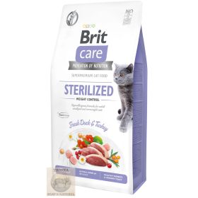   Brit Care Cat STERILISED - WEIGHT CONTROL KACSA & PULYKA Hipoallergén, Gabonamentes 2kg
