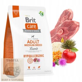   Brit Care Adult Medium Breed Hipoallergén BÁRÁNY & RIZS 3kg