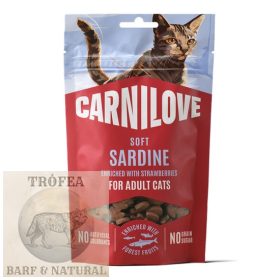   Carnilove Cat Soft Snack Sardine enriched with Strawberry - Szardíniával és Eperrel 50g