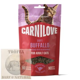   Carnilove Cat Soft Snack Buffallo enriched with Blueberries - Bivalyhússal és Áfonyával 50g