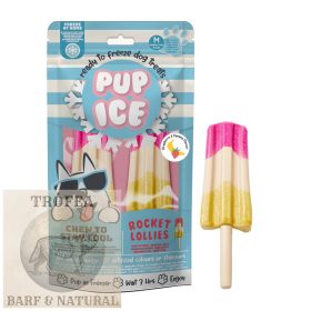 Pup Ice Rocket Lollies Eper & banán (M) 2 db/ 90g