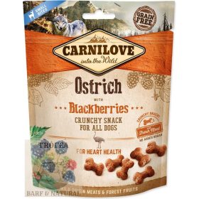   Carnilove Dog Jutalomfalat Crunchy Ostrich&blackberries - Strucchús szederrel 200g