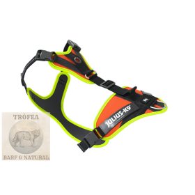 JK9® Mantrailing hám - fekete XS Narancs-Neon