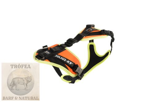JK9® Mantrailing hám - fekete XS Narancs-Neon