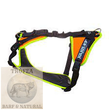 JK9® Mantrailing hám - fekete XS Narancs-Neon
