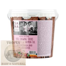   Fogtisztító stick marhahússal és vadlazac olajjal 500g - SANA