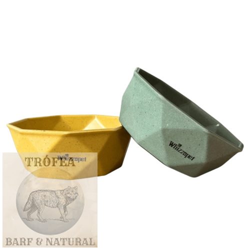 Whizzopet design bambusz kutyatál 450ml Zöld